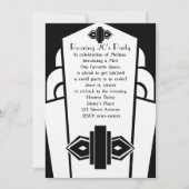 Art Deco Dekor Einladung (Vorderseite)