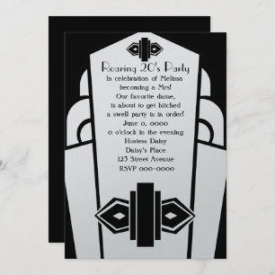 Art Deco Dekor Einladung
