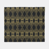 Art Deco Dekoration Nahtloses Muster Fleecedecke (Vorderseite (Horizontal))