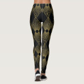 Art Deco Dekoration Nahtloses Muster Leggings (Rückseite)
