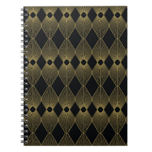 Art Deco Dekoration Nahtloses Muster Notizblock