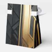 Art Déco Delights: Geometrie in Gold und Schwarz Geschenkschachtel (Rückseite)