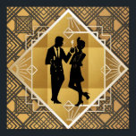 Art Déco der 1920er Jahre. Flapper. Poster<br><div class="desc">Ein stilvolles Art-Déco-Poster der 20er Jahre. Eine Frau im Flapper-Stil und ein eleganter Gentleman.</div>