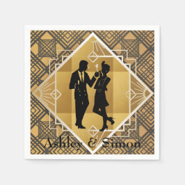 Art Déco der 1920er Jahre. Flapper. Serviette