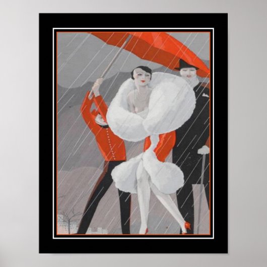 Art-Déco der 1920er Jahre "Rainy Day" Poster (Vorne)