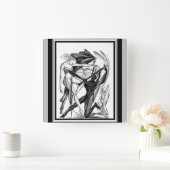 Art-Déco der 1920er Jahre "Tänzer" Quadratische Wanduhr (Zuhause)