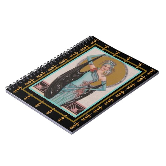 Art Deco der 20er Jahre Notizblock (Linke Seite)