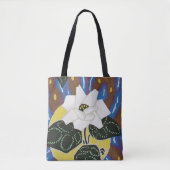 Art Deco Design #10 White Rose Tasche (Vorderseite)
