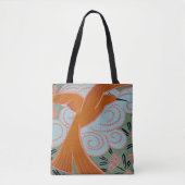 Art Deco Design #11 exotische Vögel Tasche (Vorderseite)