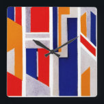 Art Deco Design #12 at Emporio Moffa Quadratische Wanduhr<br><div class="desc">Vintage Art Deco design.</div>
