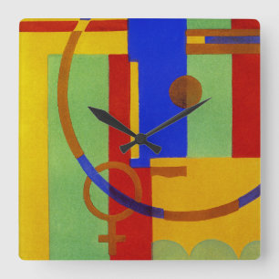 Art Deco Design #12 bei Emporio Moffa Quadratische Wanduhr