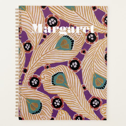 Art Deco Design #1 Peacock Feathers Planer (Vorderseite)