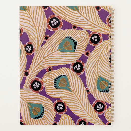 Art Deco Design #1 Peacock Feathers Planer (Rückseite)