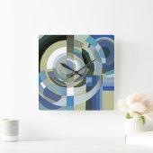 Art Deco Design #1 von Emporio Moffa Quadratische Wanduhr (Zuhause)