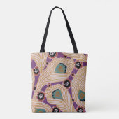 Art Deco Design #1Pfauenfedern Tasche (Rückseite)