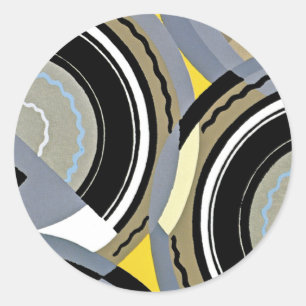 Art Deco Design #2 von Emporio Moffa Runder Aufkleber
