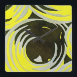 Art Deco Design #3 von Emporio Moffa Quadratische Wanduhr<br><div class="desc">Vintages Art-Déco-Design.</div>