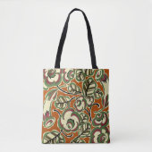 Art Deco Design #5 Blumenmuster Tasche (Vorderseite)