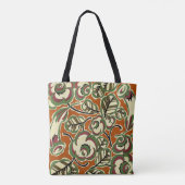 Art Deco Design #5 Blumenmuster Tasche (Rückseite)