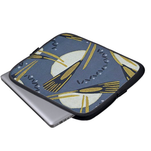 Art Deco Design #7 bei Sunshinedazzle Laptopschutzhülle (Vorne Knopf)