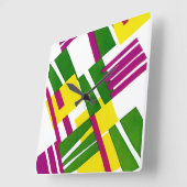 Art Deco Design #8 at Emporio Moffa Quadratische Wanduhr (Winkel)