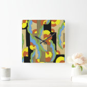 Art Deco Design #9 in Emporio Moffa Quadratische Wanduhr (Zuhause)