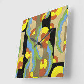 Art Deco Design #9 in Emporio Moffa Quadratische Wanduhr (Winkel)