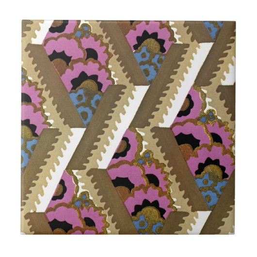 Art Deco Design #9 in Sunshinedazzle Fliese (Vorderseite)