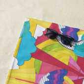 Art Deco Design, abstrakt, Ihr Name Strandtuch (Beispiel)