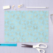 Art-Deco-Design, Aquamarin-Gold-Muster Seidenpapier (Handwerk)
