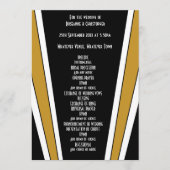 Art Deco Design Black and Gold Wedding Programm (Vorderseite)