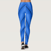 Art Deco Design Blue Leggings (Rückseite)