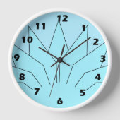 Art Deco Design Blue Uhr (Vorderseite)