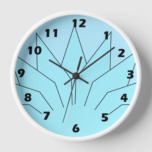 Art Deco Design Blue Uhr (Vorderseite)