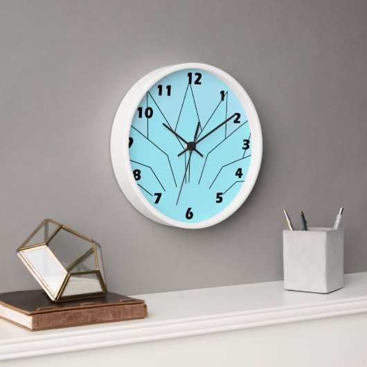 Art Deco Design Blue Uhr (Büro)