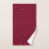 Art Deco Design Bordeaux Badhandtuch Set (Handtuch)