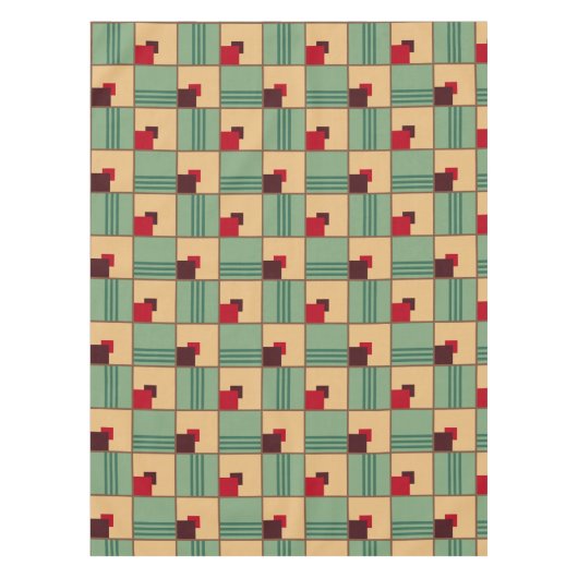 Art Deco Design der 1930er Jahre Tischdecke (Vorderseite)