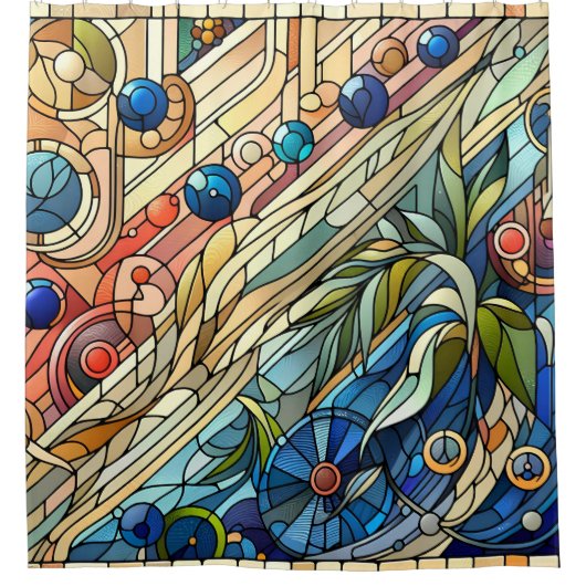 Art Deco Design Duschvorhang (Vorderseite)