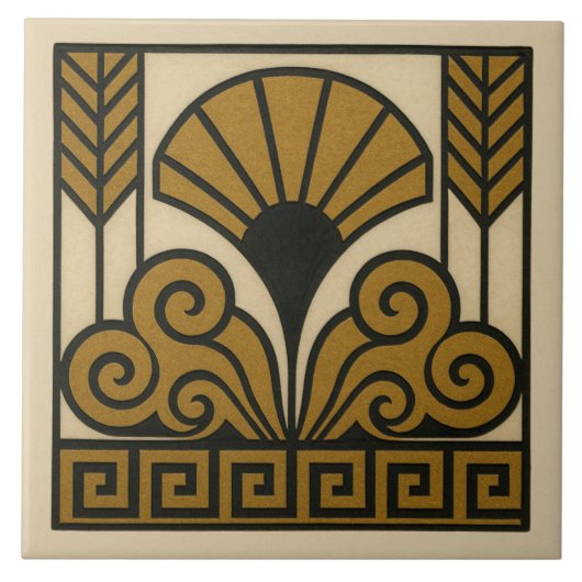 Art Deco Design Fliese (Vorderseite)
