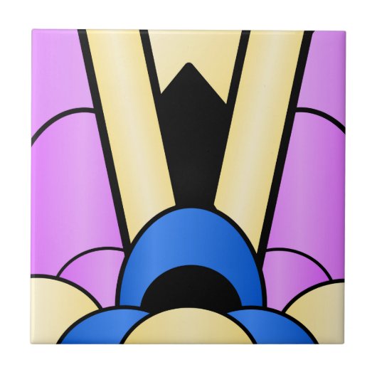 Art Deco Design Fliese (Vorderseite)