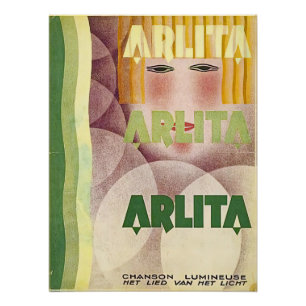 Art Deco-Design für Arlita von Rene Magaritte Poster