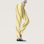 Art Deco Design Gelb Leggings (Rechts)