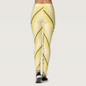 Art Deco Design Gelb Leggings (Rückseite)