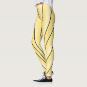 Art Deco Design Gelb Leggings (Links)