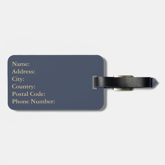 Art-Deco-Design Gepäckanhänger (Rückseite horizontal)