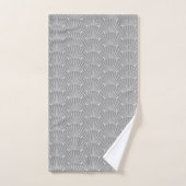 Art Deco Design Grau Badhandtuch Set (Handtuch)