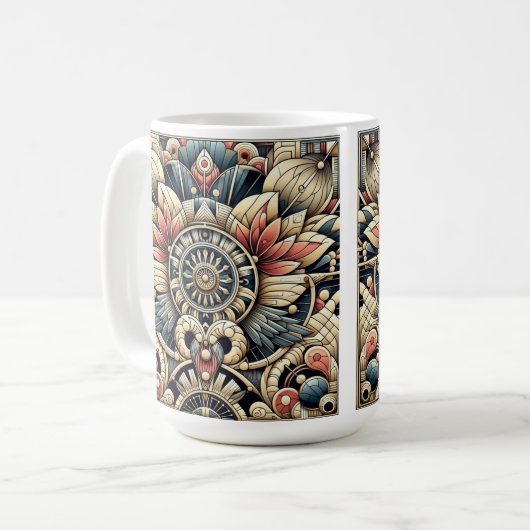 Art Deco Design Kaffeetasse (Vorderseite Links)