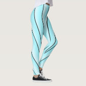 Art Deco Design Light Blue Leggings (Rechts)