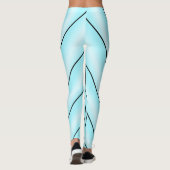 Art Deco Design Light Blue Leggings (Rückseite)