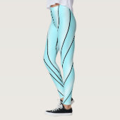 Art Deco Design Light Blue Leggings (Links)